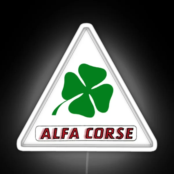 ALFA ROMEO CLOVERLEAF ALFA CORSE RGB Neon Sign