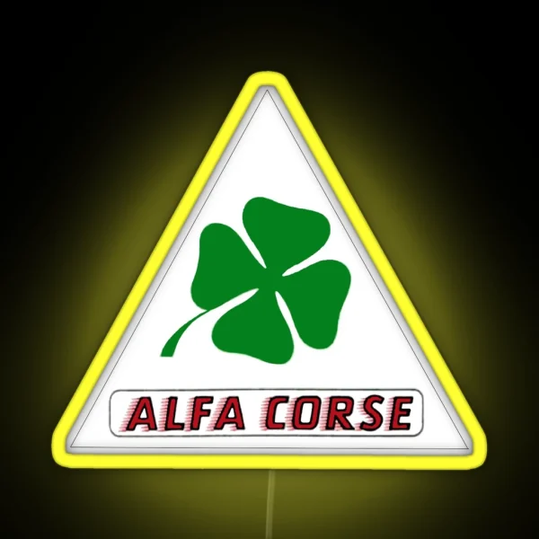 ALFA ROMEO CLOVERLEAF ALFA CORSE RGB Neon Sign