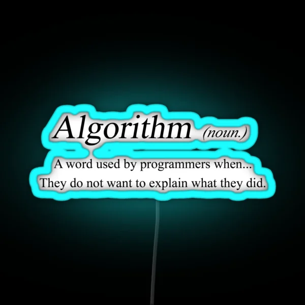 Algorithm Meaning RGB Neon Sign