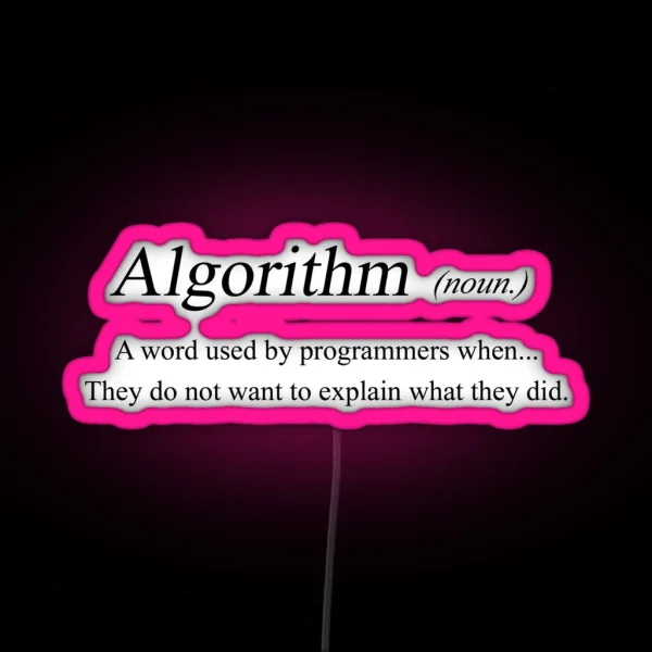 Algorithm Meaning RGB Neon Sign