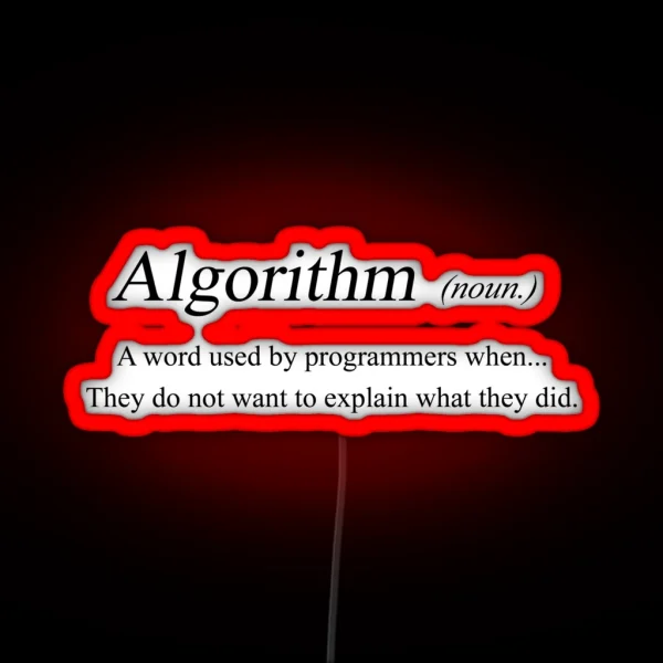 Algorithm Meaning RGB Neon Sign