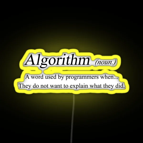 Algorithm Meaning RGB Neon Sign