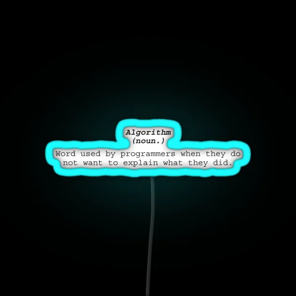 Algorithm RGB Neon Sign