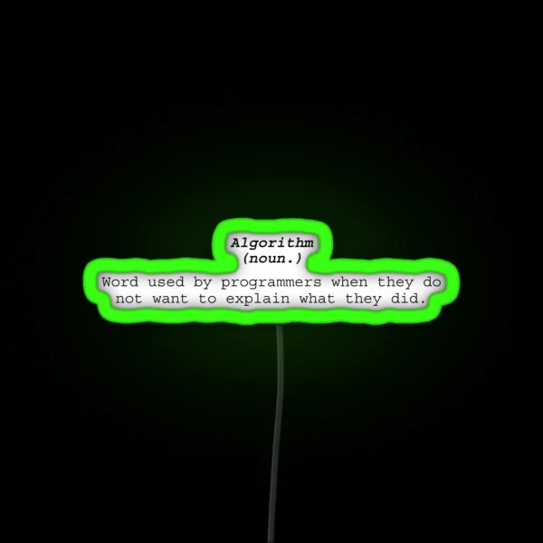 Algorithm RGB Neon Sign