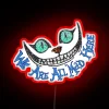 Whimsical Alice in Wonderland Cheshire Cat RGB Neon Wall Accent
