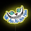 Whimsical Alice in Wonderland themed RGB neon LED desktop sign
