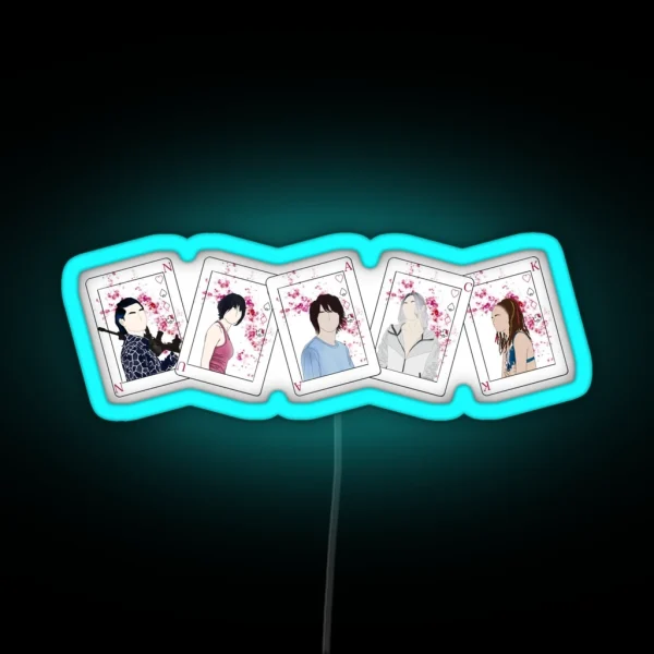 Alice In Borderland Characters Cards RGB Neon Sign