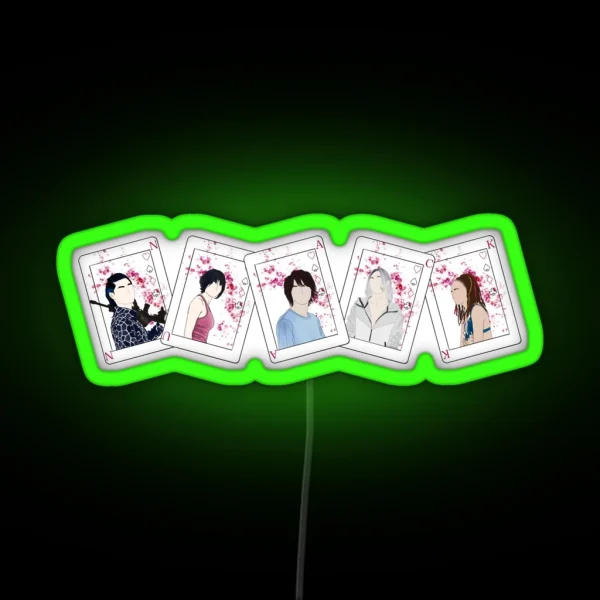 Alice In Borderland Characters Cards RGB Neon Sign