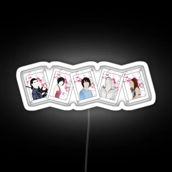 Alice In Borderland Characters Cards RGB Neon Sign