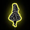 Unique LED quote decor with vibrant colors inspired Wonderland nostalgia