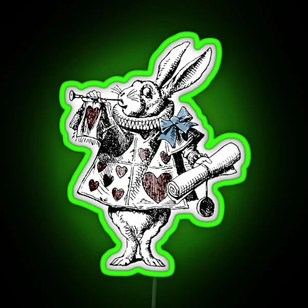 Alice In Wonderland White Rabbit RGB Neon Sign