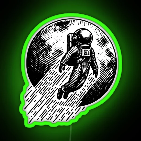 Alien Abduction Fantastic Encounter Design RGB Neon Sign