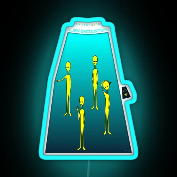 Alien Encounter RGB Neon Sign