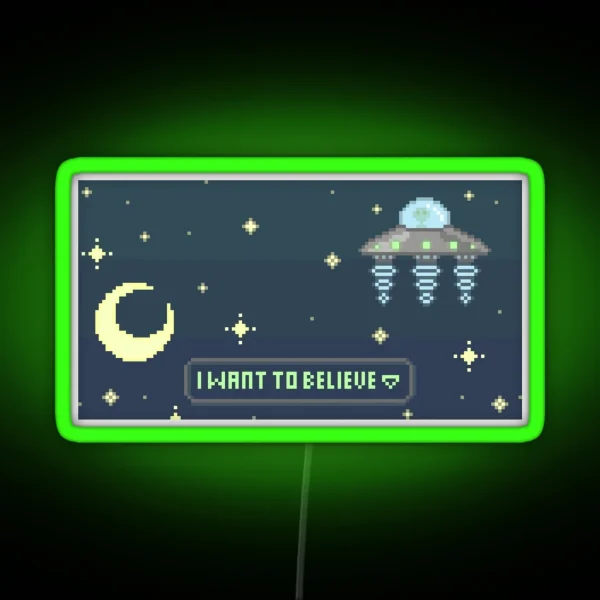 Alien Encounter RGB Neon Sign