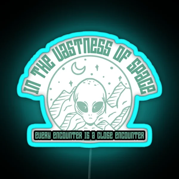 Alien Encounter RGB Neon Sign