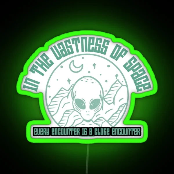 Alien Encounter RGB Neon Sign