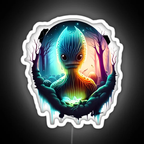 Alien Encounter Visitor From Afar RGB Neon Sign