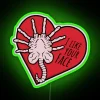 Alien-inspired facehugger design with vibrant RGB neon lighting accents.
