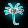 Vibrant Alien Facehugger Sign with Color-Changing LED Light Effects
