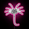 Vibrant Alien Facehugger LED Sign with Color-Changing RGB Neon Artwork Display