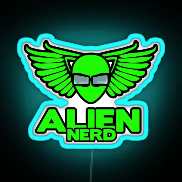 Alien Nerd RGB Neon Sign