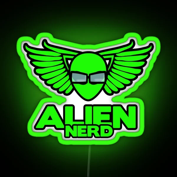 Alien Nerd RGB Neon Sign