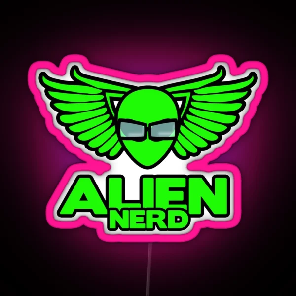 Alien Nerd RGB Neon Sign