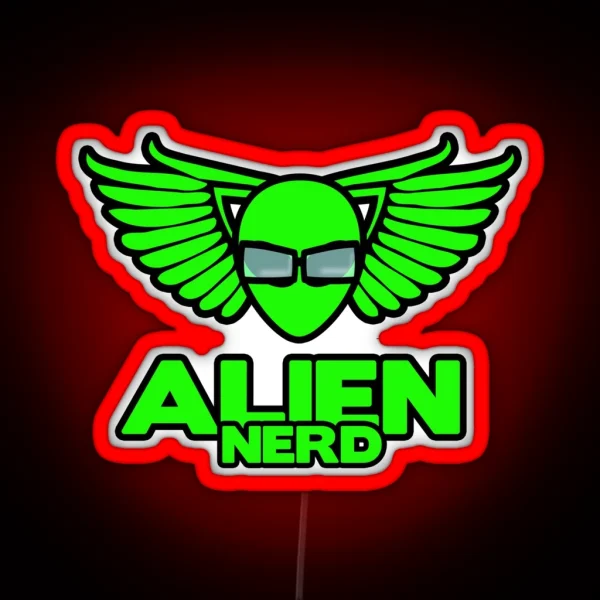 Alien Nerd RGB Neon Sign