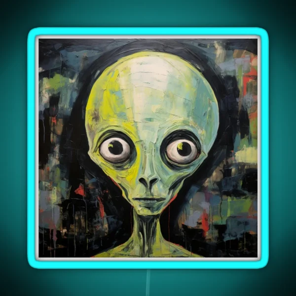Alien Portrait RGB Neon Sign