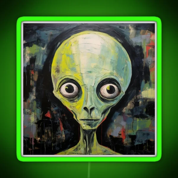 Alien Portrait RGB Neon Sign