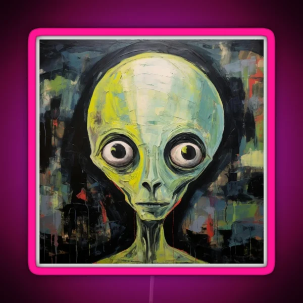 Alien Portrait RGB Neon Sign