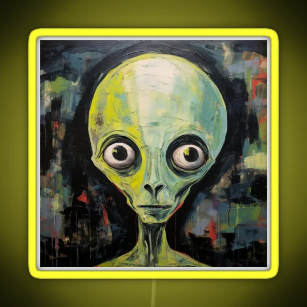 Alien Portrait RGB Neon Sign