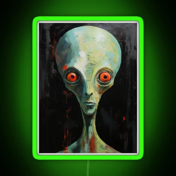 Alien Portrait RGB Neon Sign