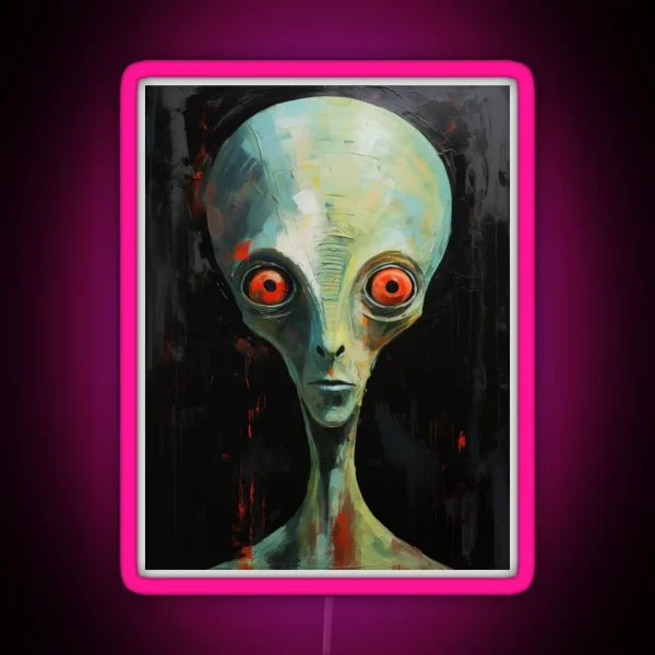 Alien Portrait RGB Neon Sign
