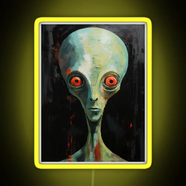 Alien Portrait RGB Neon Sign