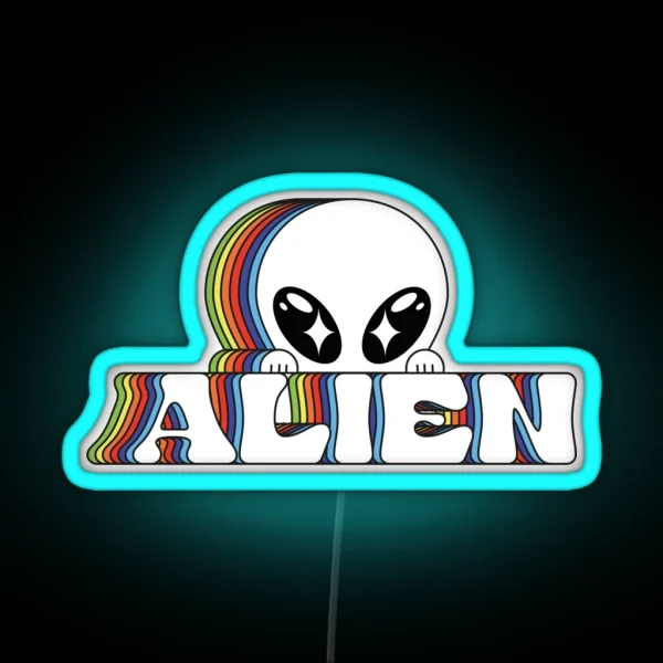 Alien Rainbow RGB Neon Sign