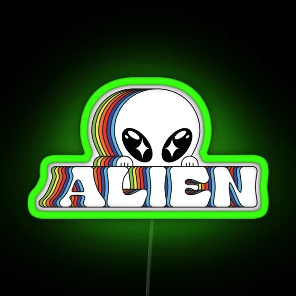 Alien Rainbow RGB Neon Sign
