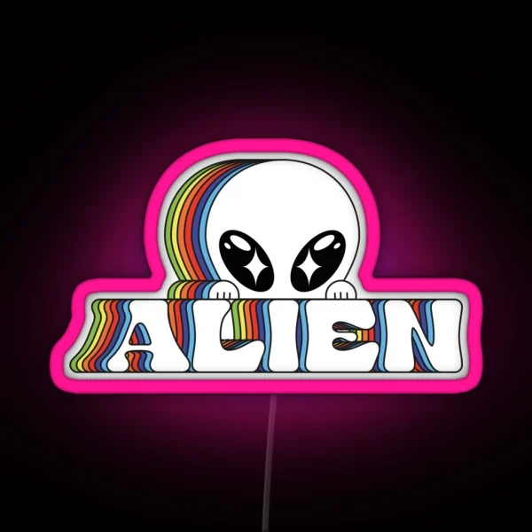 Alien Rainbow RGB Neon Sign