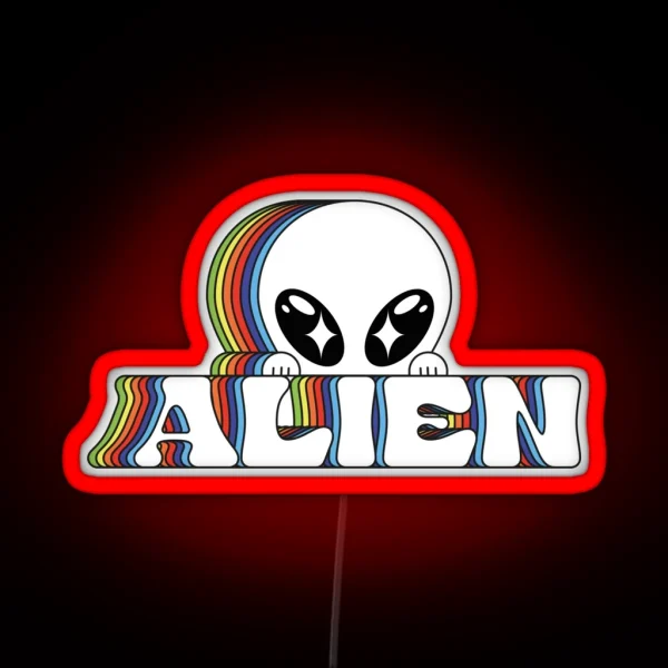 Alien Rainbow RGB Neon Sign