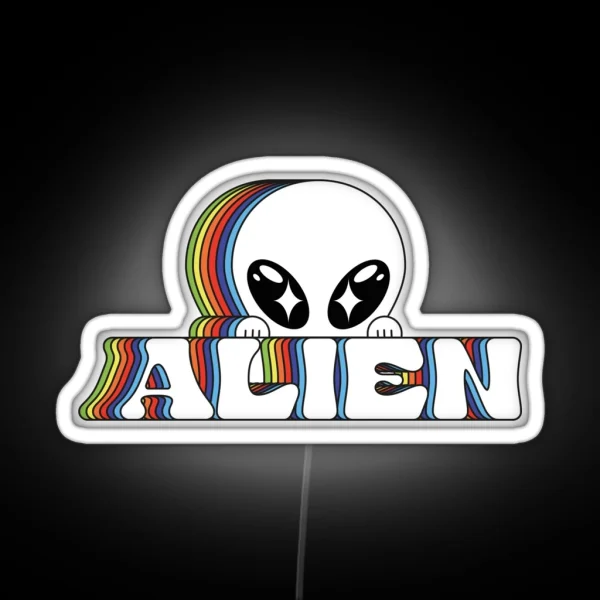 Alien Rainbow RGB Neon Sign