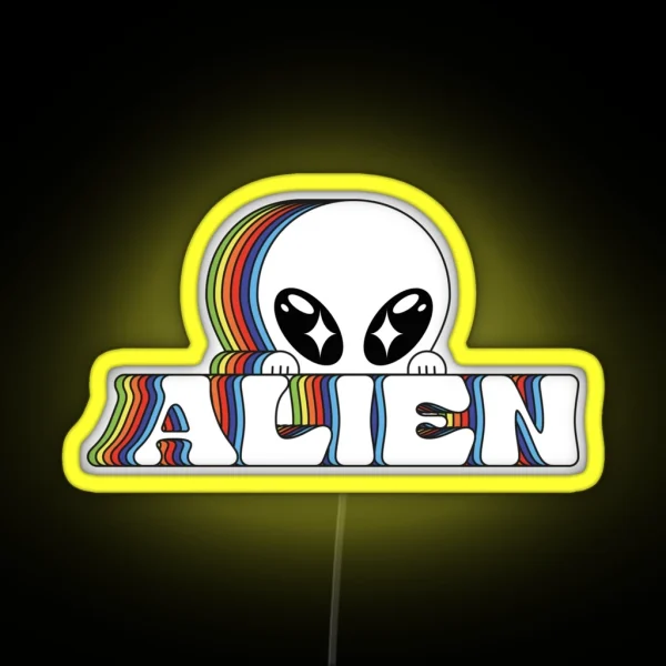 Alien Rainbow RGB Neon Sign