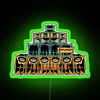 Glowing Alien-Themed Sound System with Color-Changing RGB Neon Sign