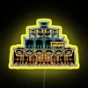 Vibrant Alien Sound System with RGB Color Changing Neon Sign Illumination