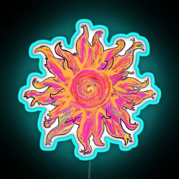 Alien Sun RGB Neon Sign
