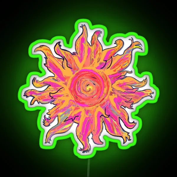Alien Sun RGB Neon Sign