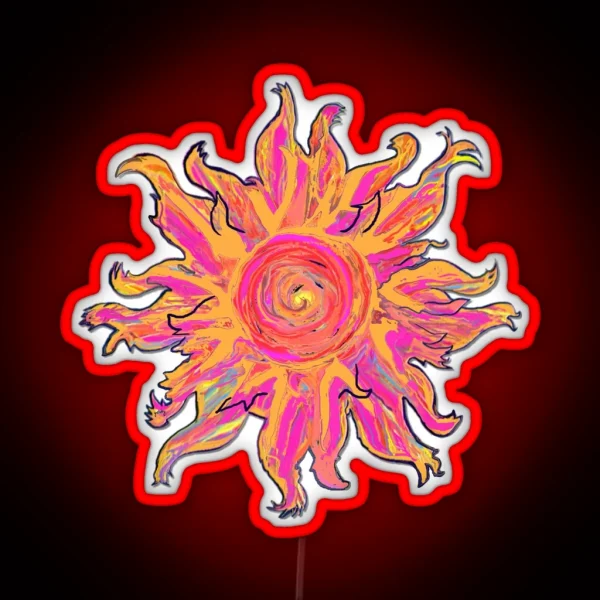 Alien Sun RGB Neon Sign