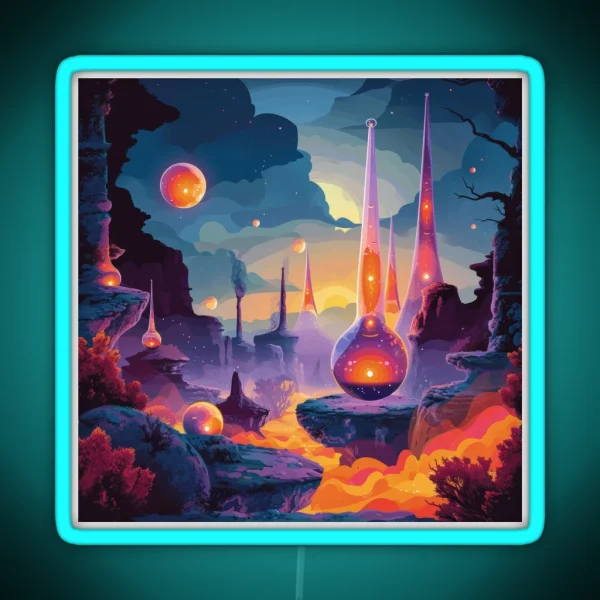 Alien Worlds RGB Neon Sign