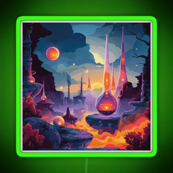 Alien Worlds RGB Neon Sign