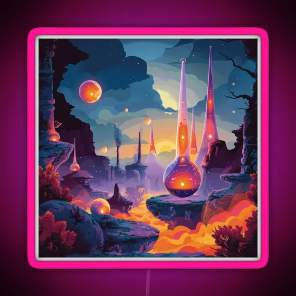 Alien Worlds RGB Neon Sign