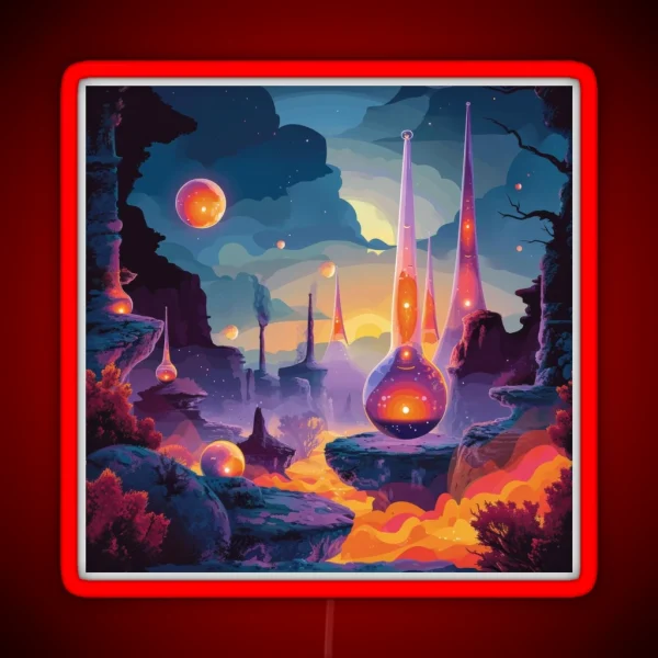 Alien Worlds RGB Neon Sign